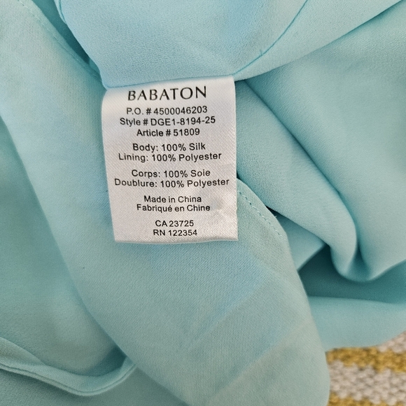 Aritzia Babaton Benedict Silk Dress in Mint Size Medium Summer - Picture 6 of 7